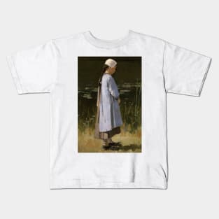 Angelus by Theodore Robinson Kids T-Shirt